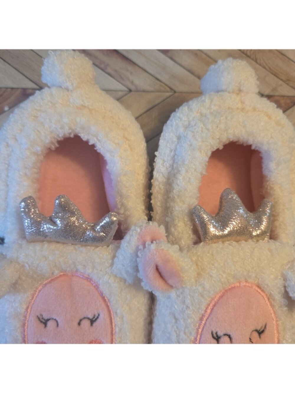 Stride Rite Slippers Size 9/10 Lamb with Crown Fleece NEW - Picture 10 of 10